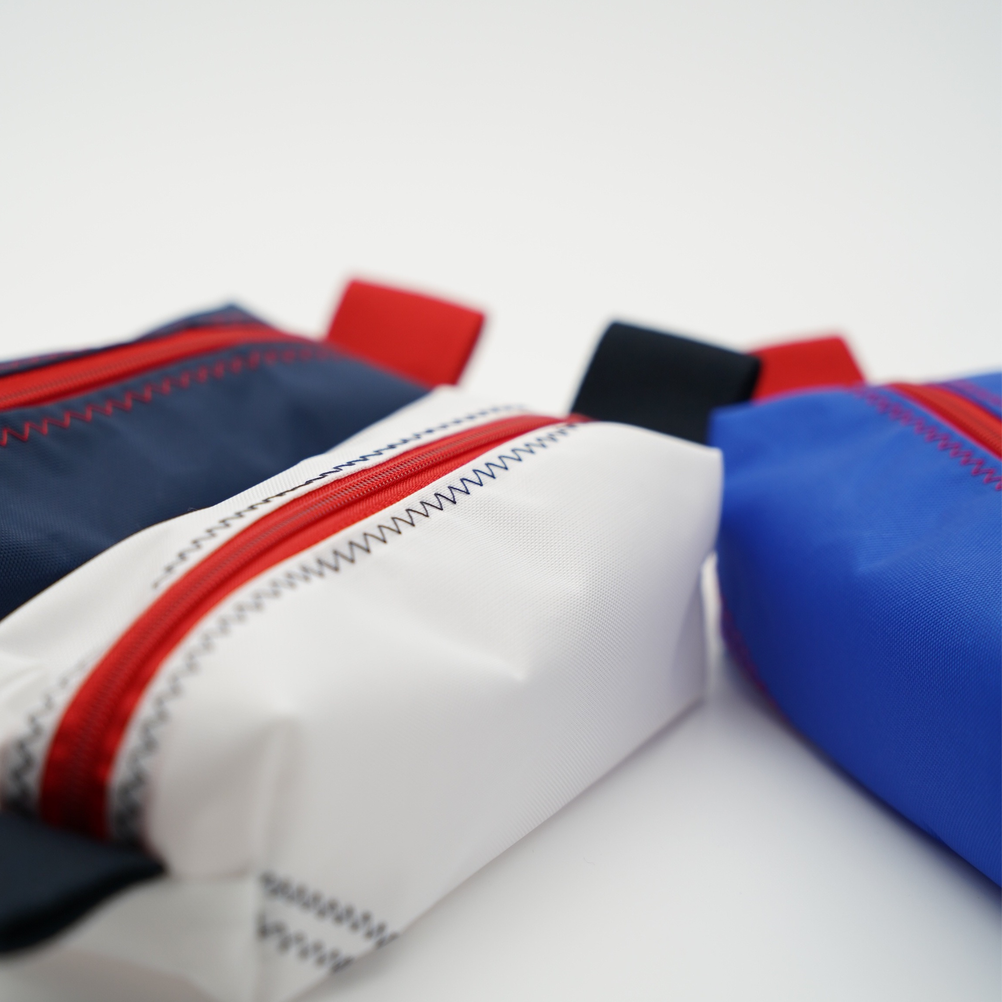 Lou | Federtasche Canvas Weiß/Rot